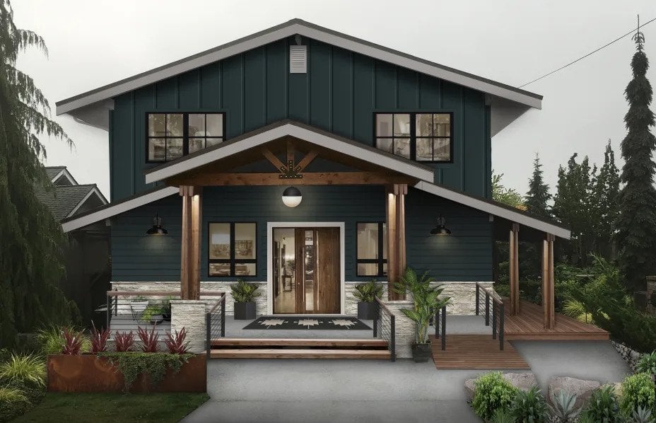 7 Inspirasi Rumah Warna Hijau yang Cantik dan Elegan