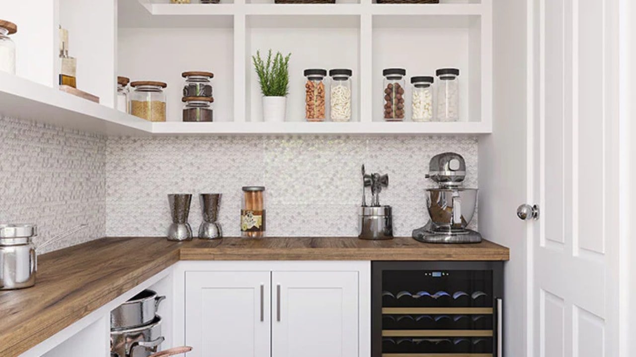 desian pantry sudut ruangan