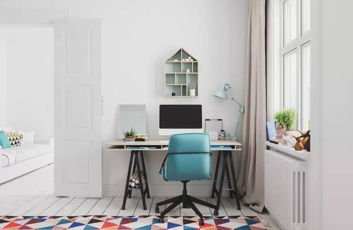 Desain Kantor di Rumah Bergaya Skandinavia