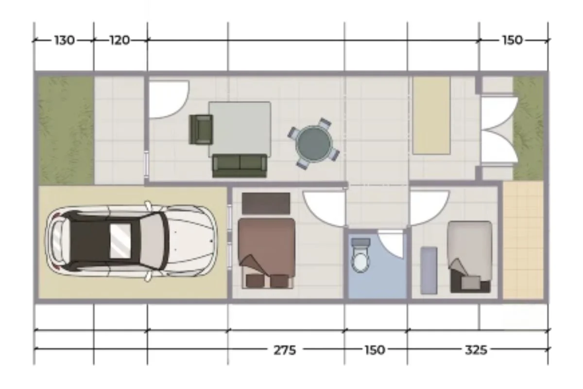 Denah Rumah Type 36 2 Kamar
