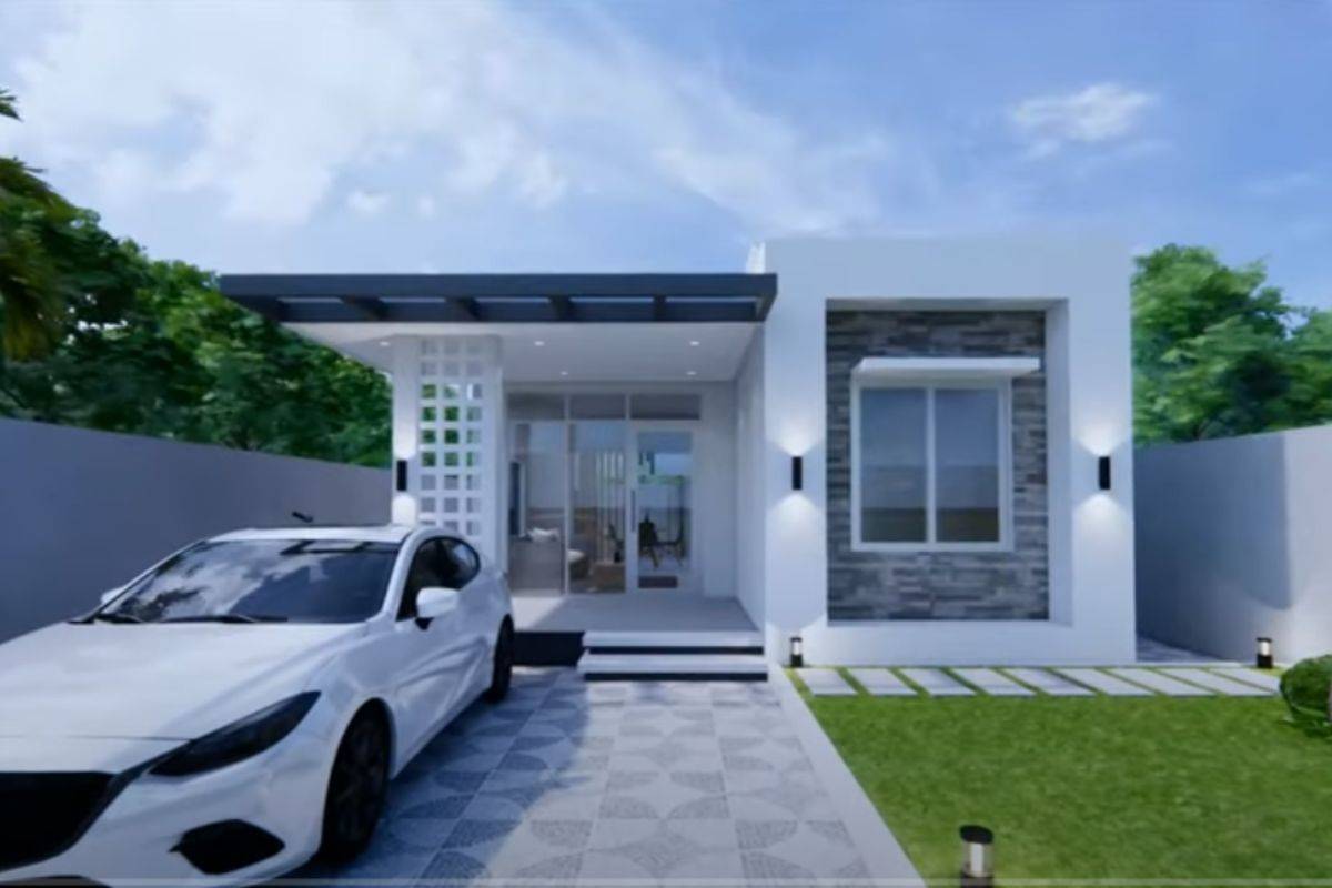 Rumah Sederhana Ukuran 6×9 dengan Carport