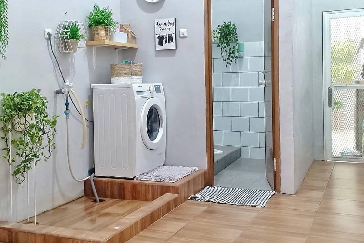 ide ruang cuci dekat kamar mandi
