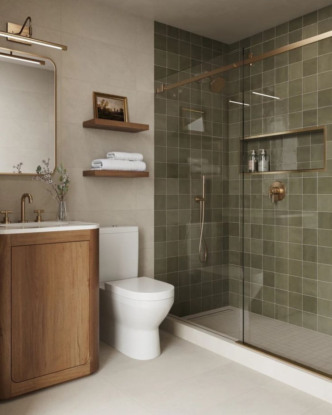 Desain Keramik Kamar Mandi Modern Klasik