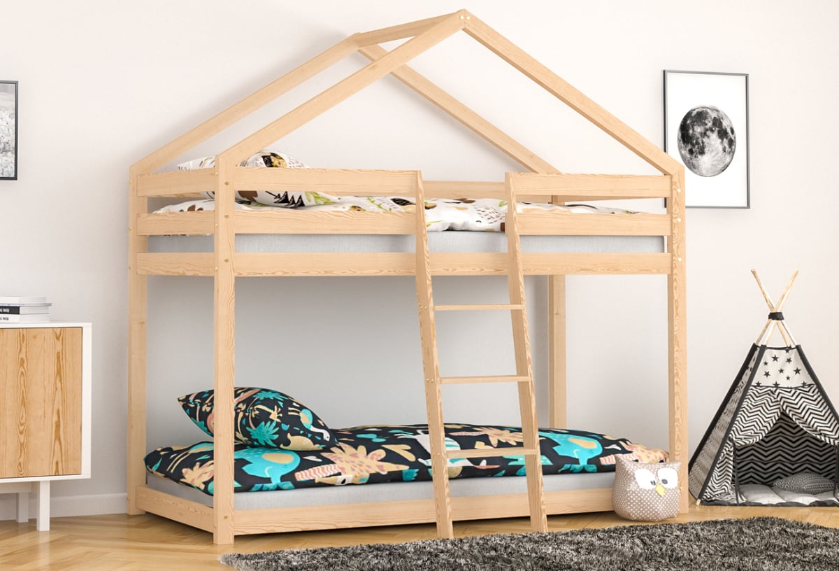 Tempat tidur tingkat asur bentuk rumah