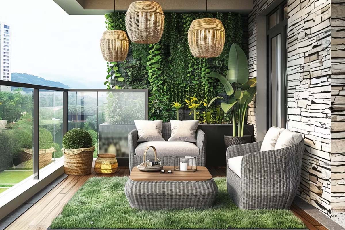 balkon rumah mewah