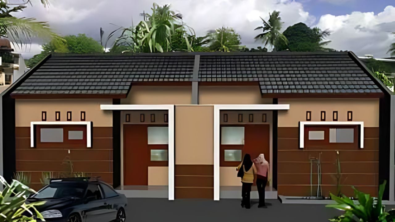 Model Rumah Kontrakan 2 Pintu Sederhana