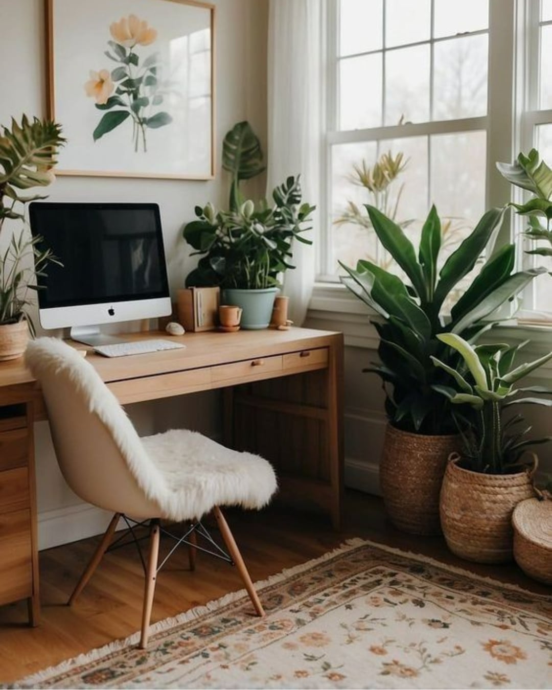 Natural Design Ruang Kerja Bohemian