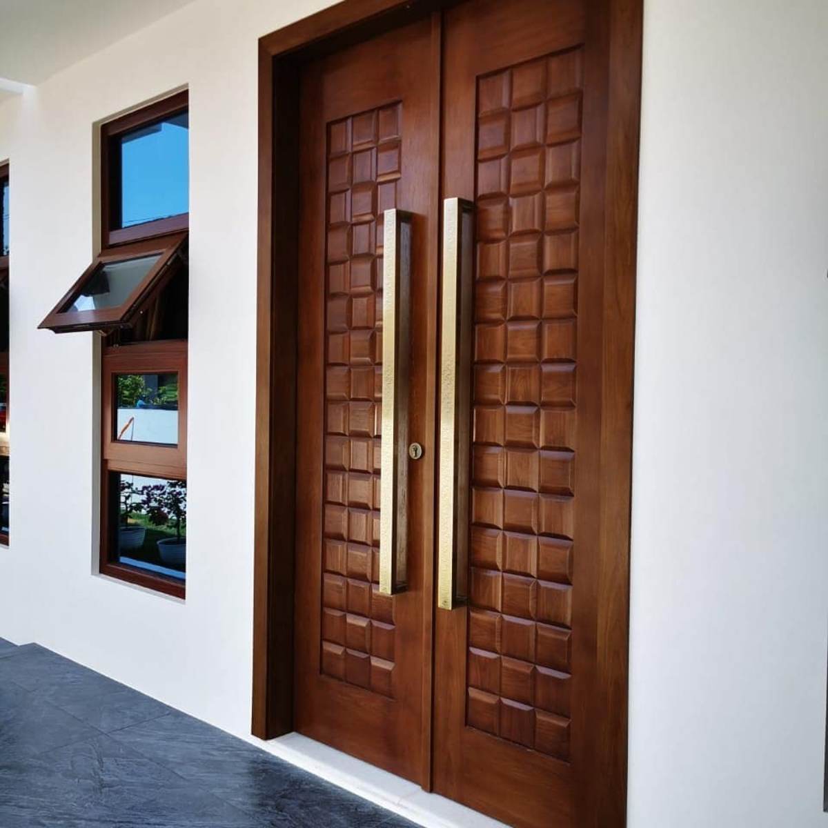 model pintu jati 2 pintu
