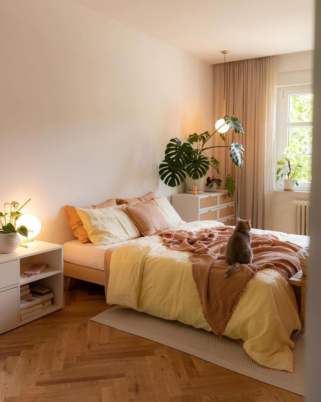 Desain Interior Kamar Tidur Skandinavia Boho