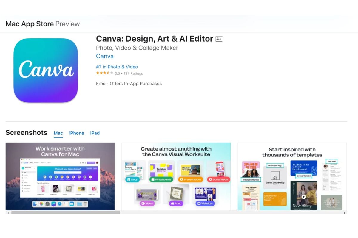 Aplikasi Canva di App Store
