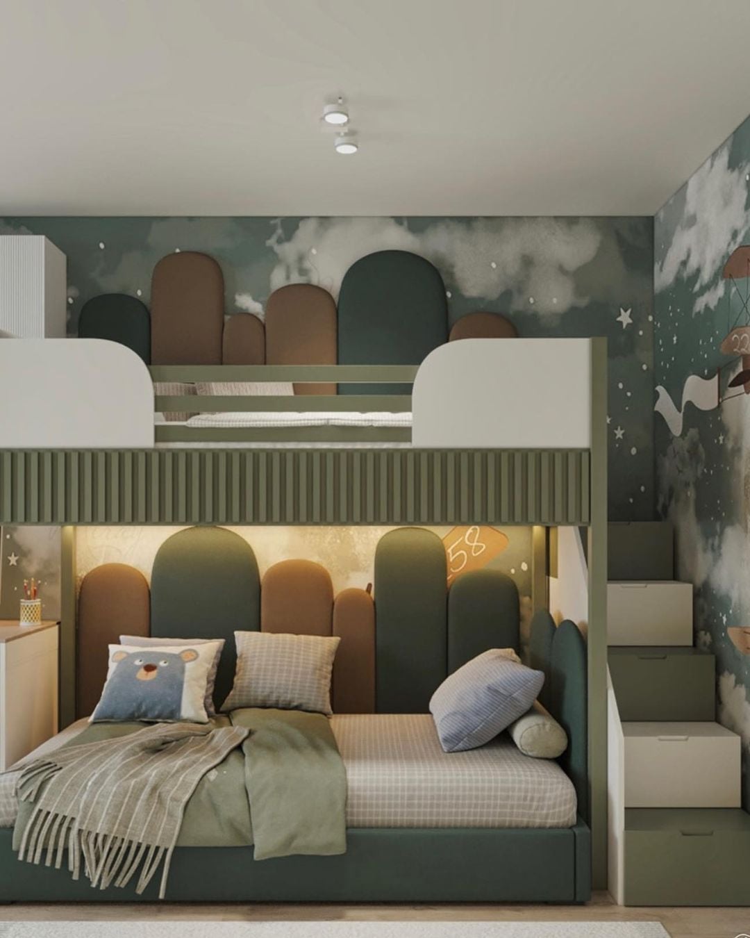 Kamar Anak Modern Bernuansa Earth Tone