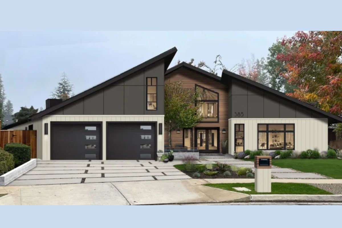 Rumah Gaya Industrial dengan Mixed Materials