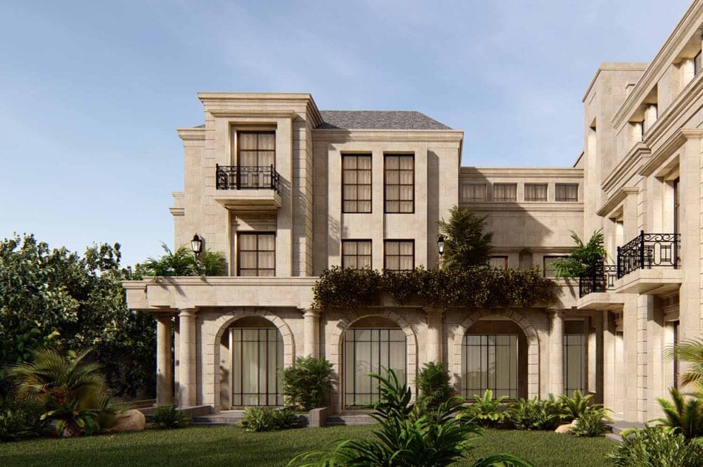 Desain Rumah Tingkat Separuh Belakang Klasik