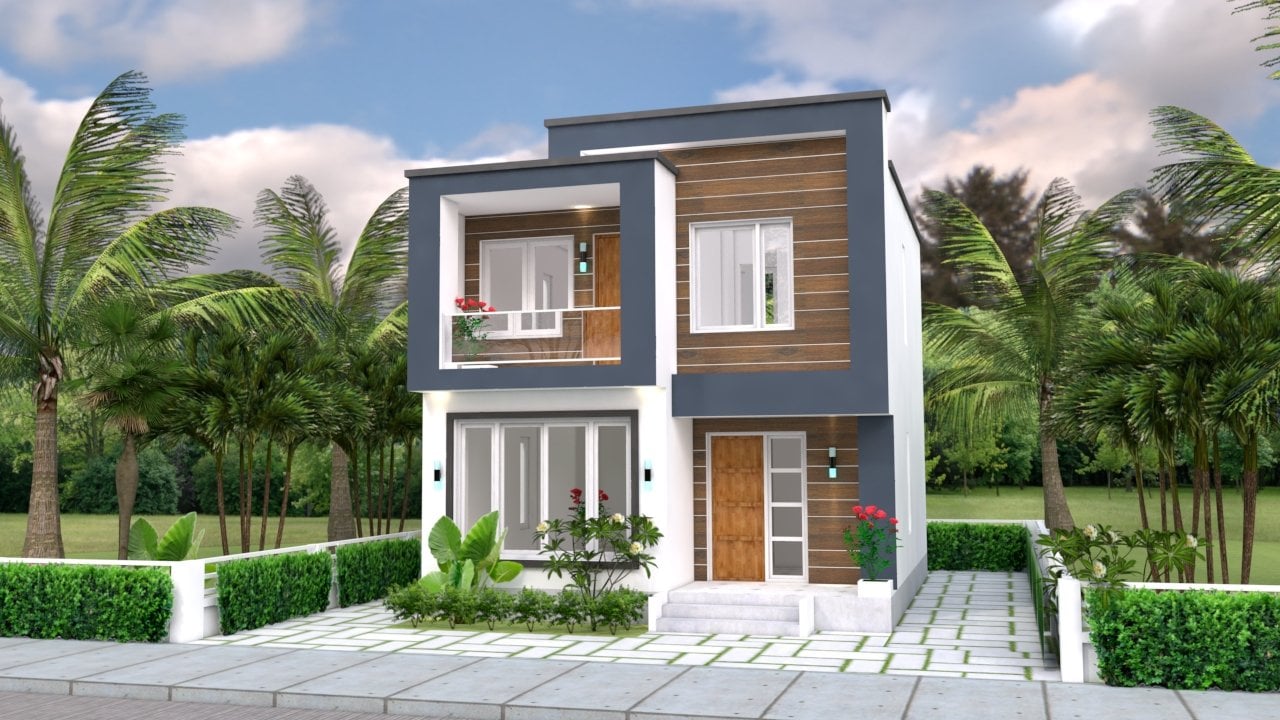 Desain Rumah Tingkat Separuh Belakang Minimalis