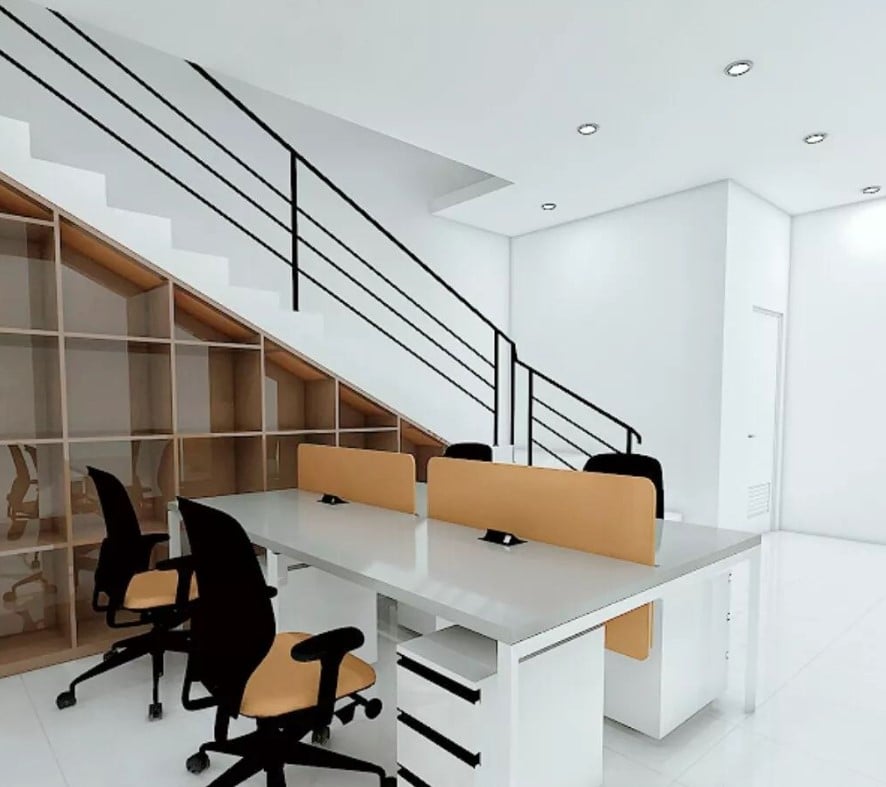 Desain Kantor Minimalis Nuansa Putih