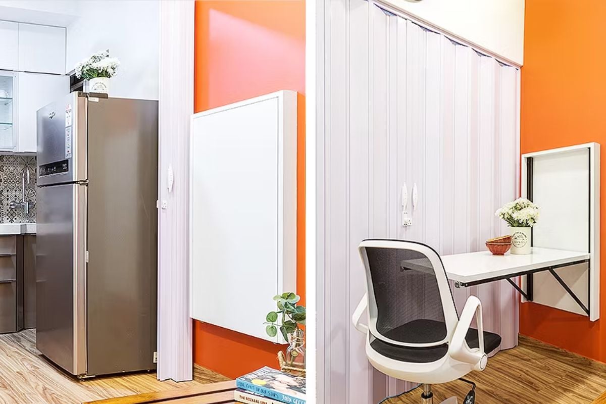 Sekat Ruang Tamu dan Dapur dengan Pintu Lipat