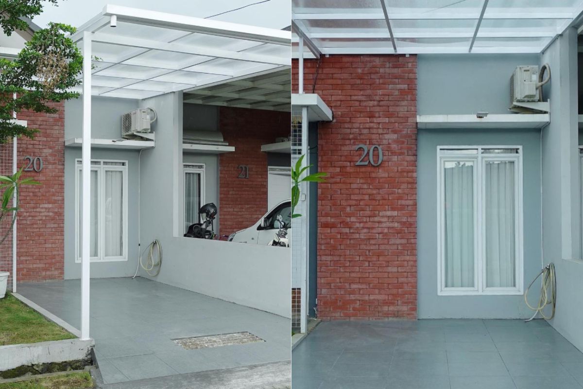 2. Carport Minimalis dengan Warna Grayscale