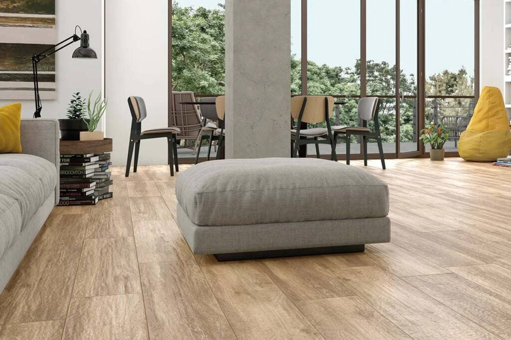 9 Rekomendasi Keramik Motif Kayu untuk Ruang Tamu Minimalis