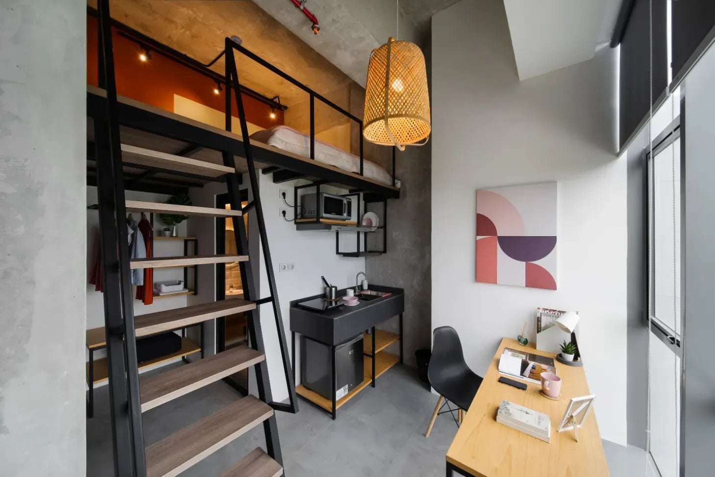 Desain Rumah Kost Ukuran 4x5 Mezzanine