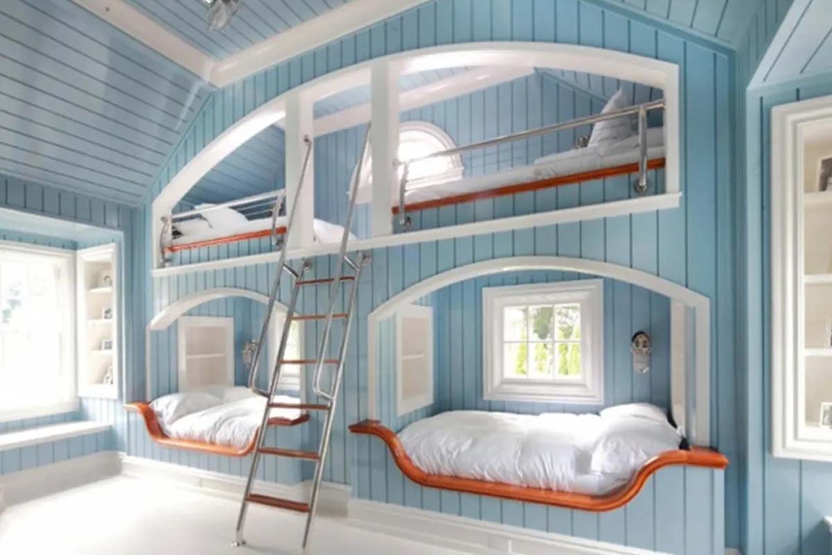 desain kamar tidur tingkat ala kapal pesiar