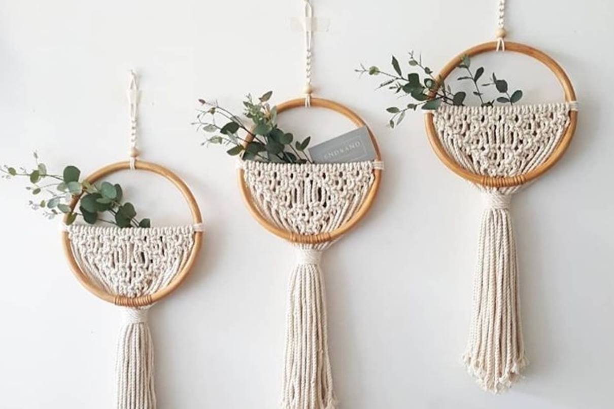 Hiasan Dinding Macrame Rotan