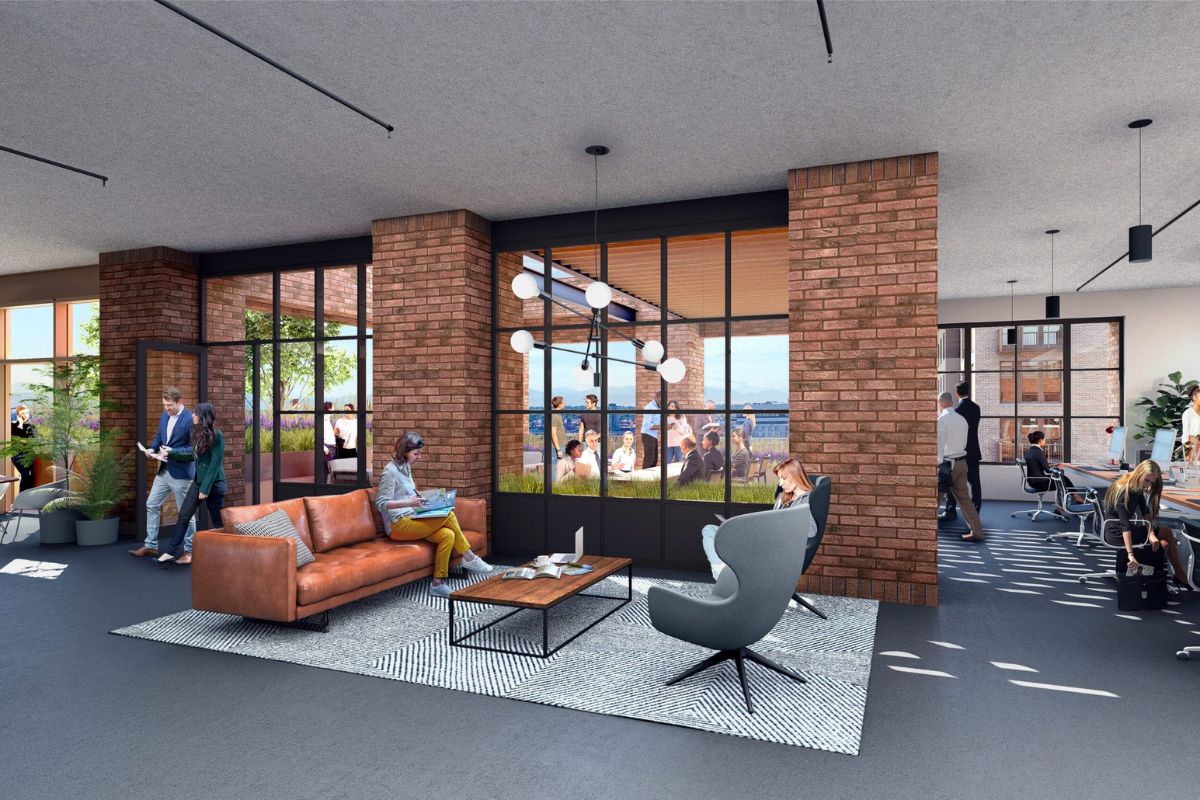 1. Desain Ruang Kantor dengan Aspek Industrial dan Modern