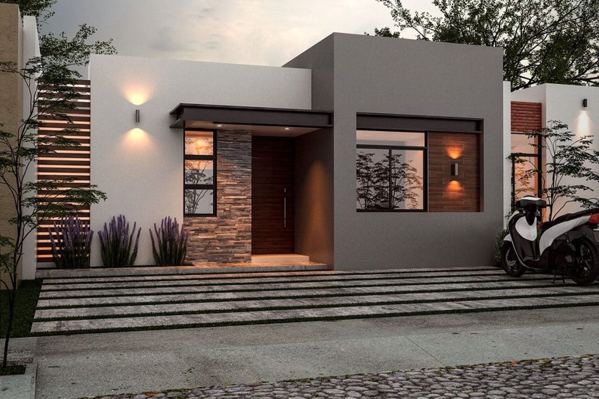 desain rumah atap datar sederhana