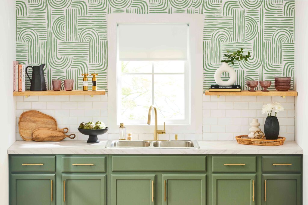 Wallpaper Abstrak Warna Hijau Sage