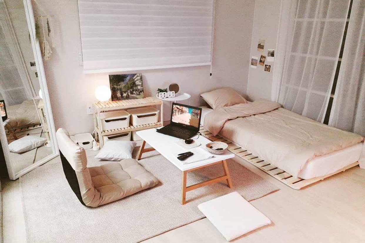 Desain Kamar Tidur Lesehan ala Korea