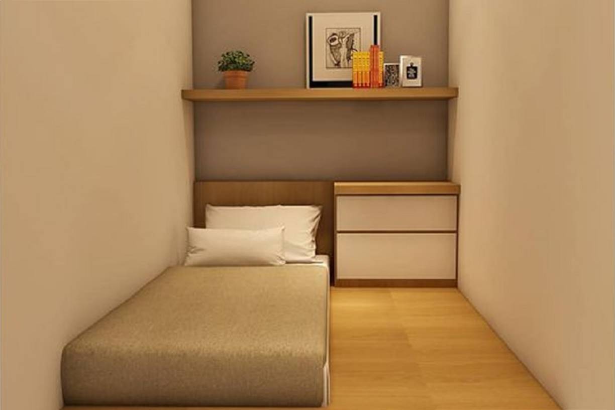Desain Kamar Tidur Sempit 1x2 Meter