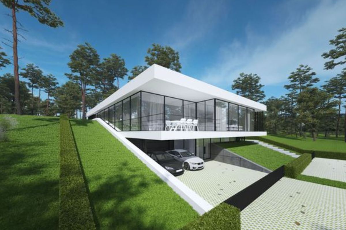 desain rumah garasi bawah tanah