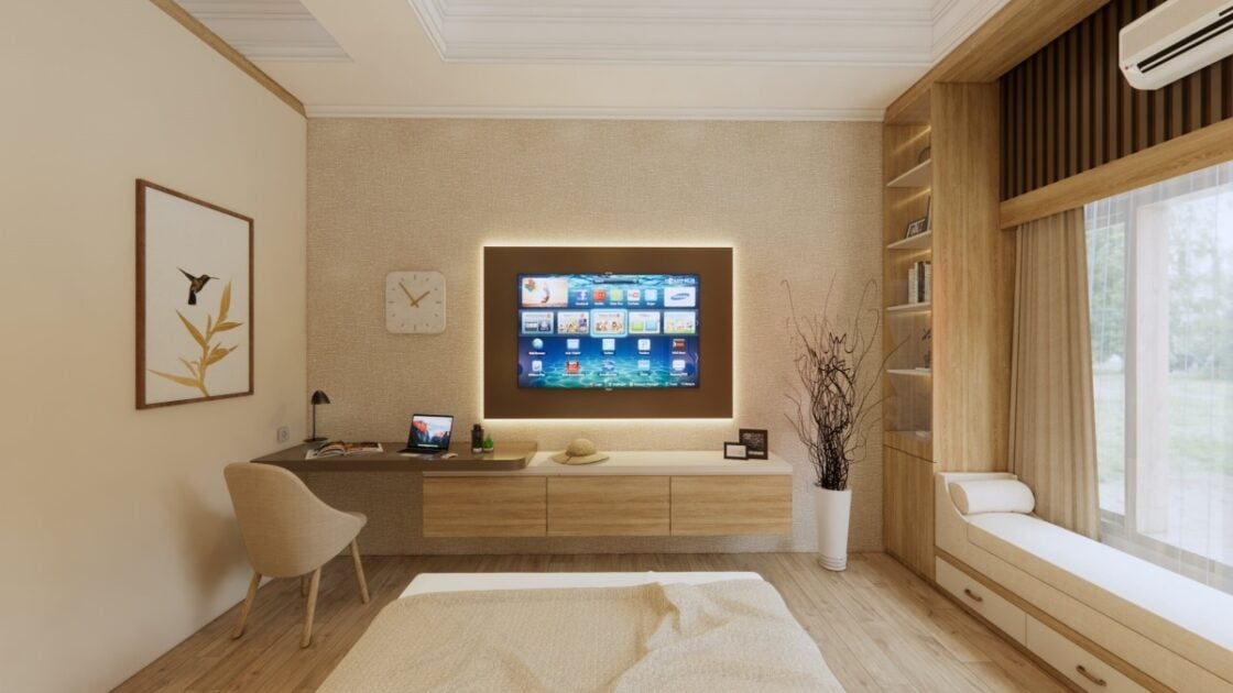 Desain Backdrop TV Kamar Tidur: Ide & Tips Estetis