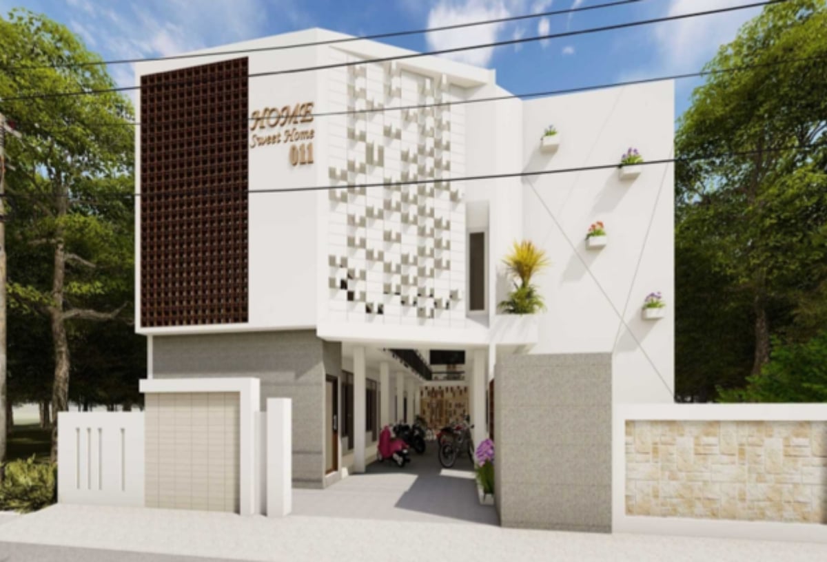 desain rumah kost 2 lantai lahan sempit minimalis modern