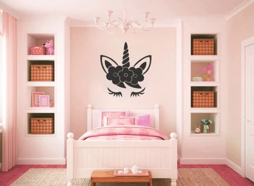 Desain Kamar Tidur Serba Unicorn Minimalis