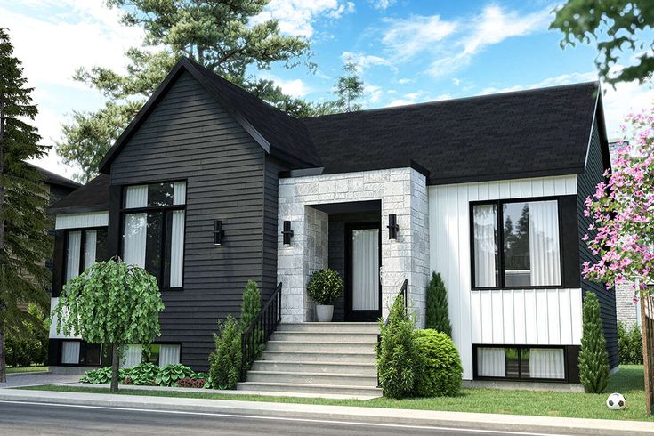 Desain Rumah Scandinavian 1 Lantai Tema Monokrom