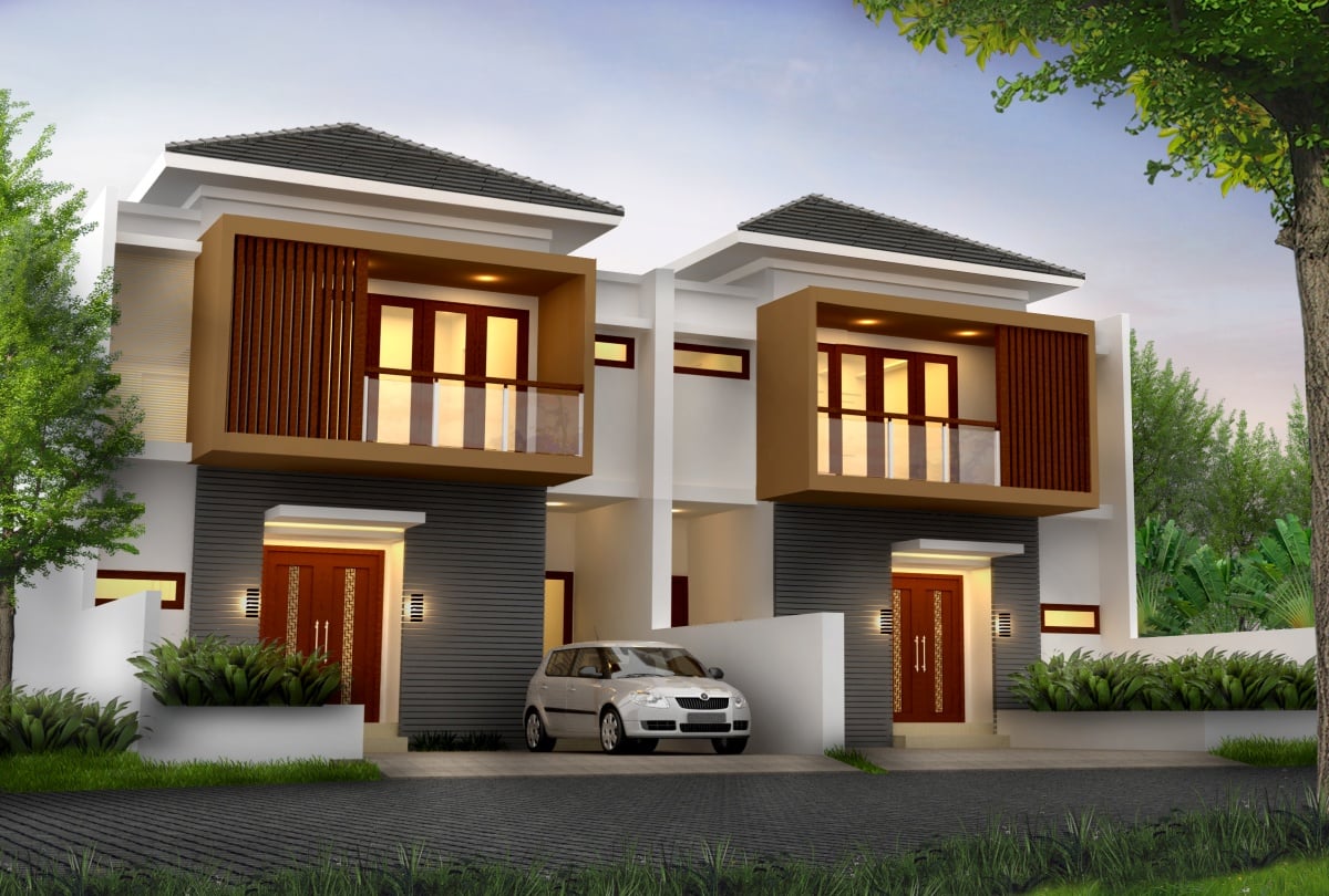 desain rumah lengkap dengan ukurannya 2 lantai