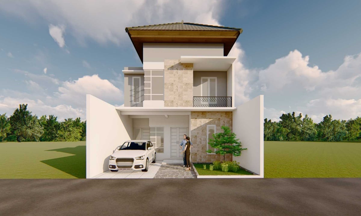 Desain Rumah 2 Lantai 6x12 4 Kamar