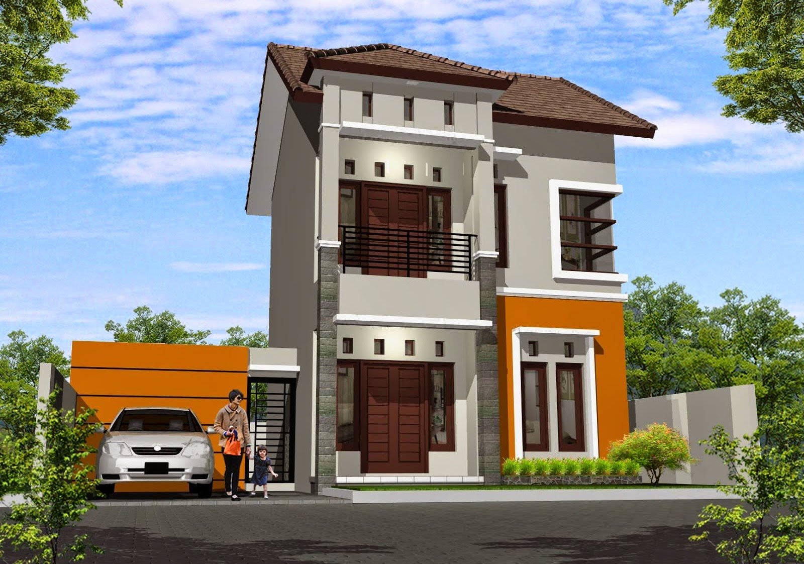 Desain Rumah Minimalis Modern 2 Lantai 6x12