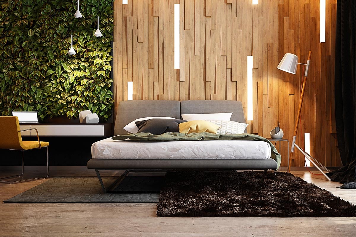 Inspirasi Wallpaper Dinding Kamar Tidur Motif Panel Kayu