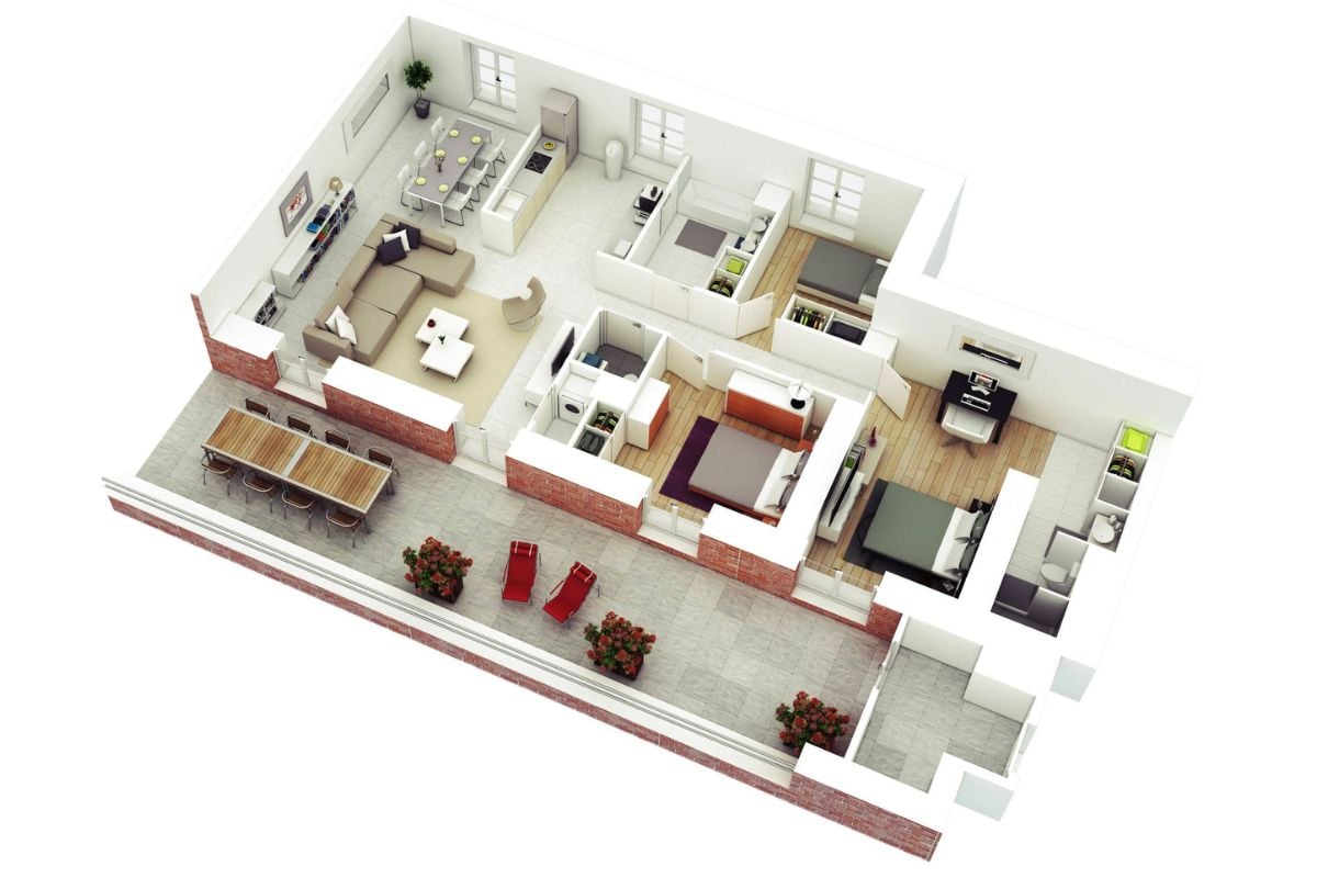Desain Rumah Minimalis Modern 1 Lantai 3 Kamar