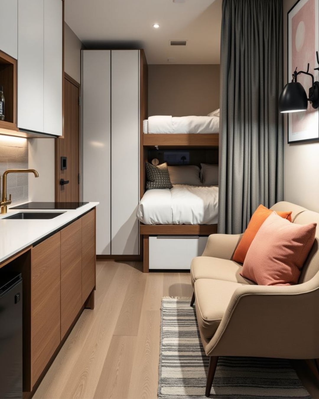 Desain Apartemen 2 Kamar Tidur Minimalis