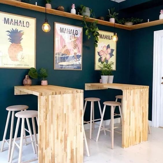 Desain Cafe Sederhana di Ruko Kecil Nuansa Minimalis