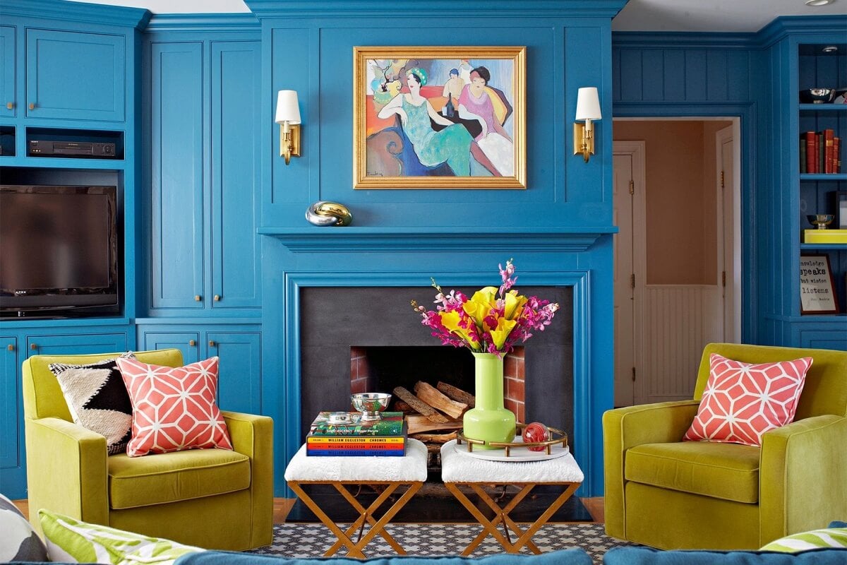 warna rumah biru