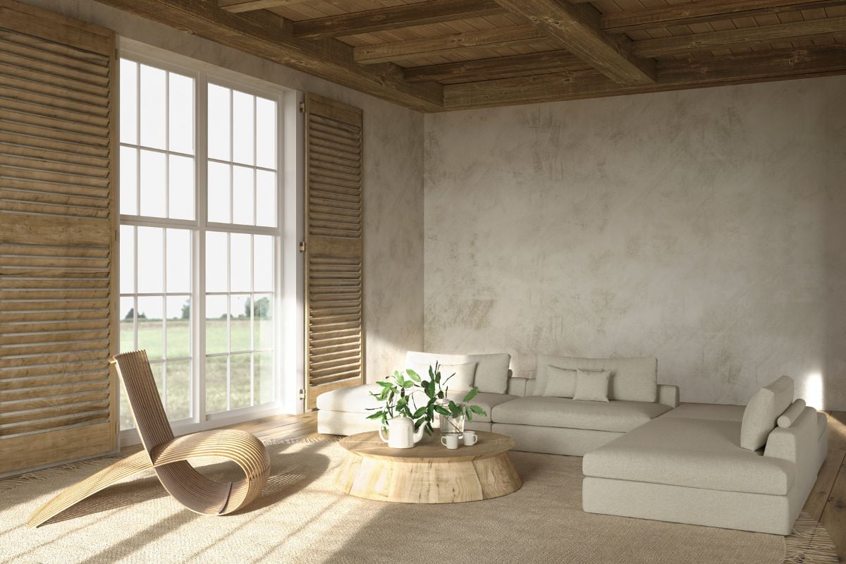 7. Ruang Tamu Scandinavian dengan Sofa yang Rendah