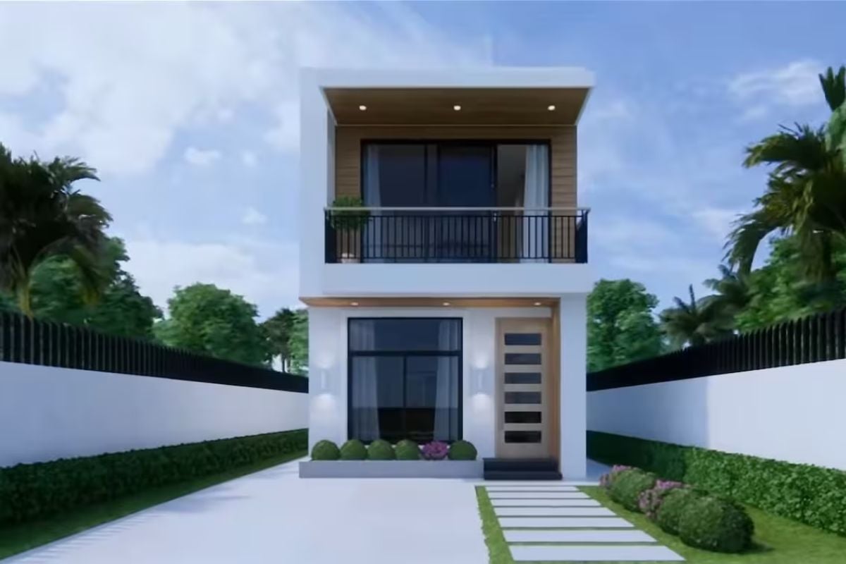 7. Desain Rumah 2 Lantai Mungil Cantik Minimalis
