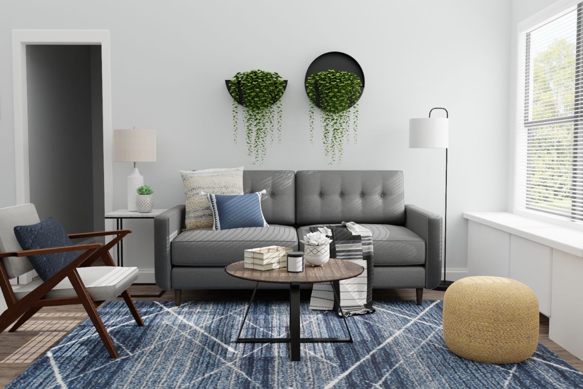 6. Desain Ruang Tamu Minimalis Sederhana dengan Karpet
