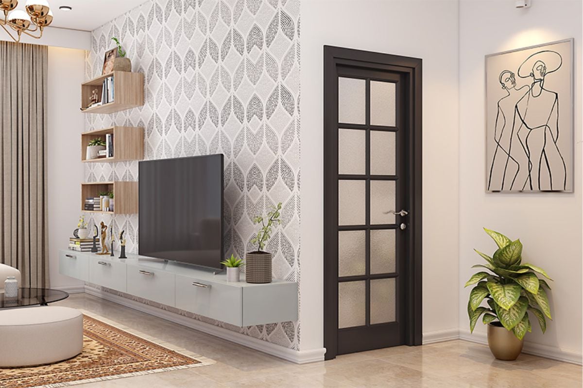 4. Model Pintu Aluminum Mewah Kaca Es