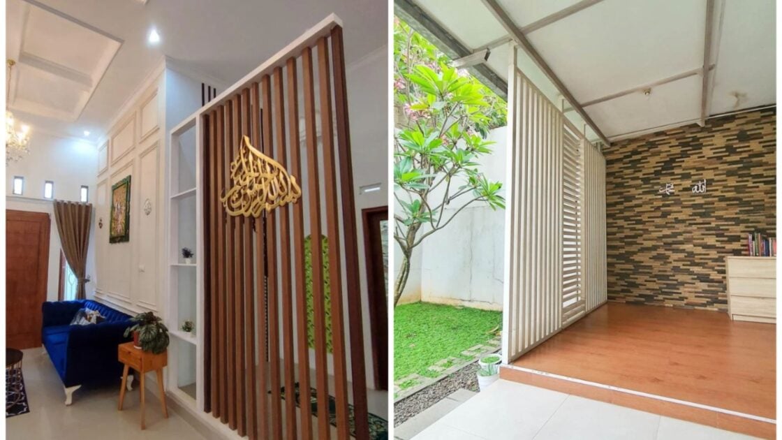 7 Desain Sekat Mushola di Rumah yang Gak Bikin Ruangan Sempit 7 Desain Sekat Mushola di Rumah yang Gak Bikin Ruangan Sempit