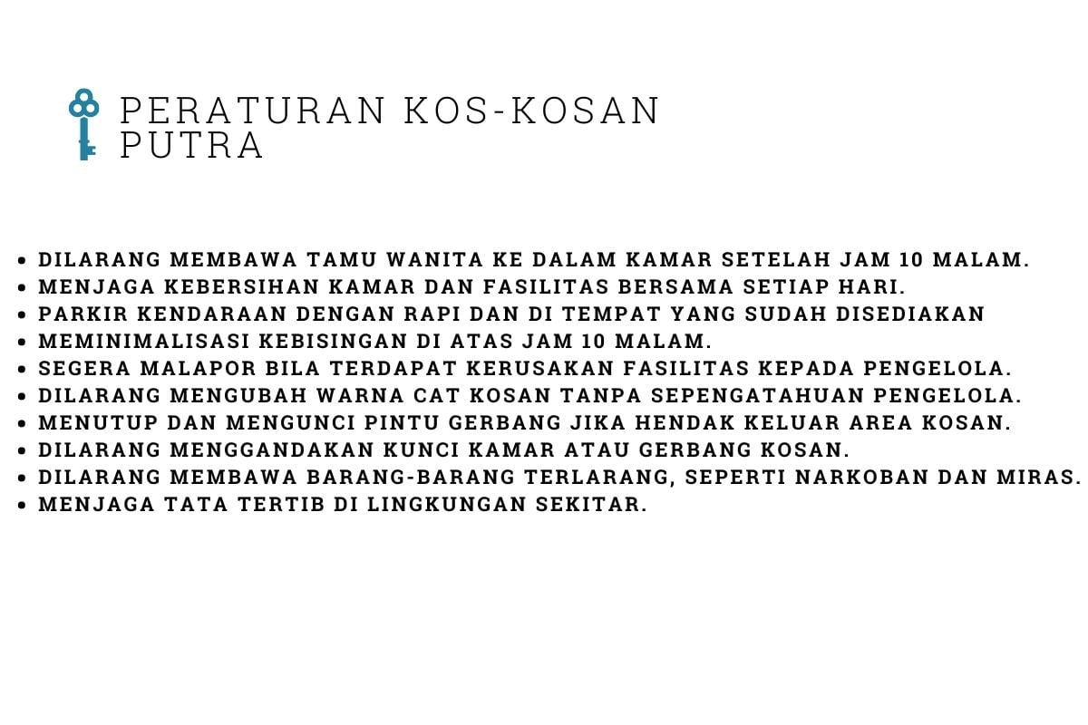 kata kata peraturan kost putra
