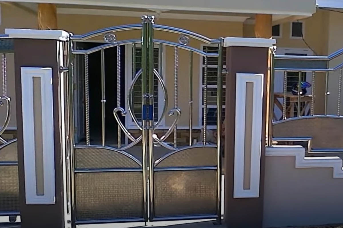 warna cat pagar silver untuk rumah minimalis